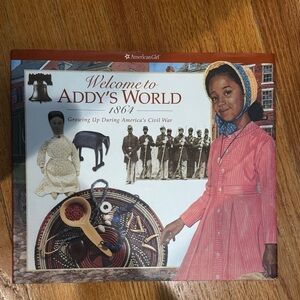American Girl Addy's World 1864 Book with Pink Dress